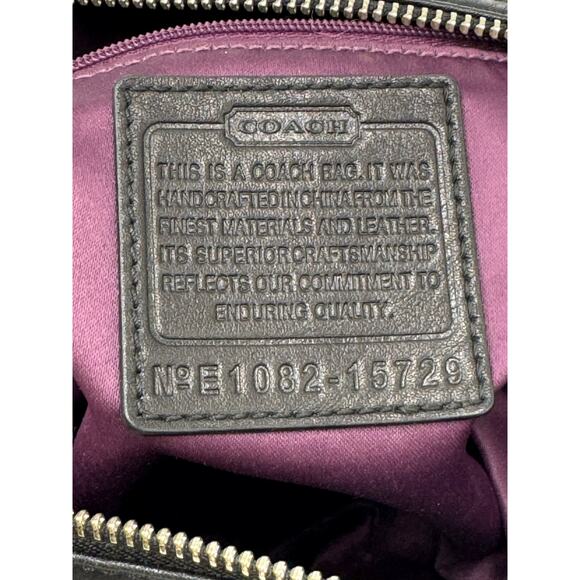 Copied - Coach Womens Purse Navy Leather Mini Brooke Carryall Satchel - Picture 6 of 8